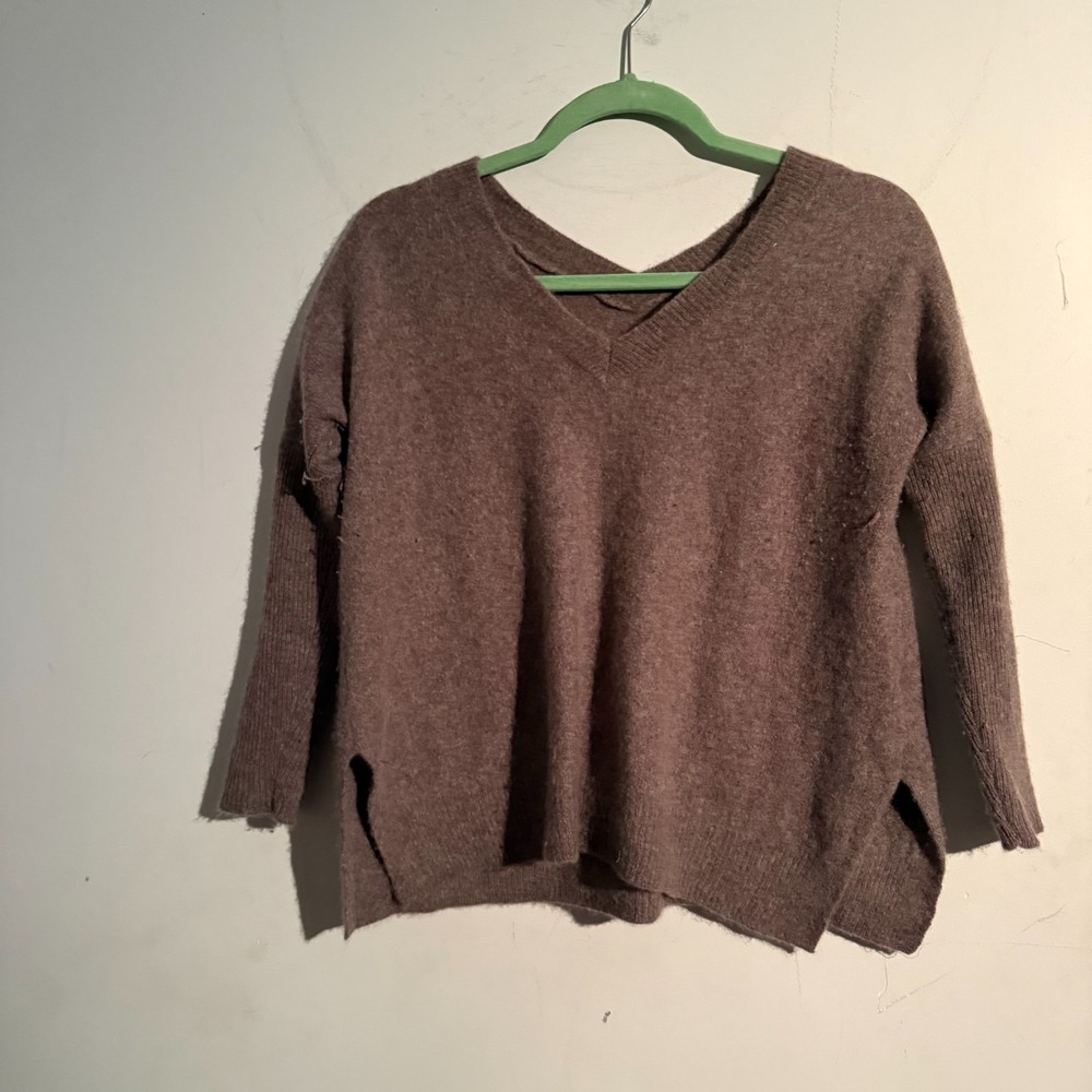 Subtle Luxury XS/S Cashmere Sweater Brown Oversized Quiet Luxury Soft Girl
